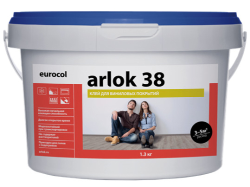 Клей Arlok 38 ( 1,3 кг. ) водно-дисперсионный клей для виниловых покрытий